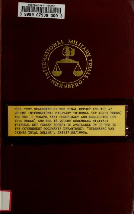 Nazi Conspiracy and Aggression